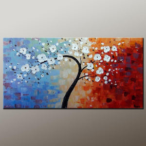 Heavy Texture Painting, Flower Art, Acrylic Painting, Abstract Art Painting, Canvas Wall Art, Bedroom Wall Art, Canvas Art, Modern Art, Contemporary Art-HomePaintingDecor