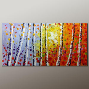 Tree Art, Wall Painting, Autumn Tree Painting, Abstract Art Painting, Canvas Wall Art, Bedroom Wall Art, Canvas Art, Modern Art, Contemporary Art-HomePaintingDecor