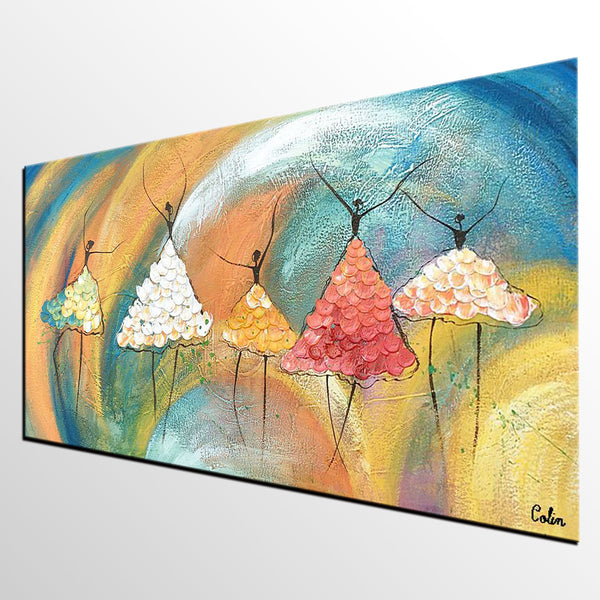 Canvas Paintings for Bedroom, Ballet Dancer Painting, Simple Wall Art Painting, Abstract Canvas Painting, Abstract Wall Art Paintings, Large Painting for Sale-HomePaintingDecor