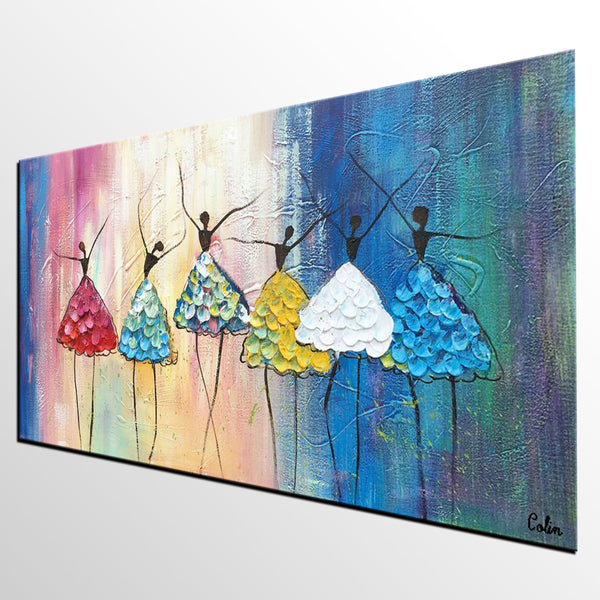 Abstract Wall Art Paintings, Ballet Dancer Painting, Modern Paintings, Paintings for Living Room, Dancing Painting, Custom Abstract Painting for Sale-HomePaintingDecor
