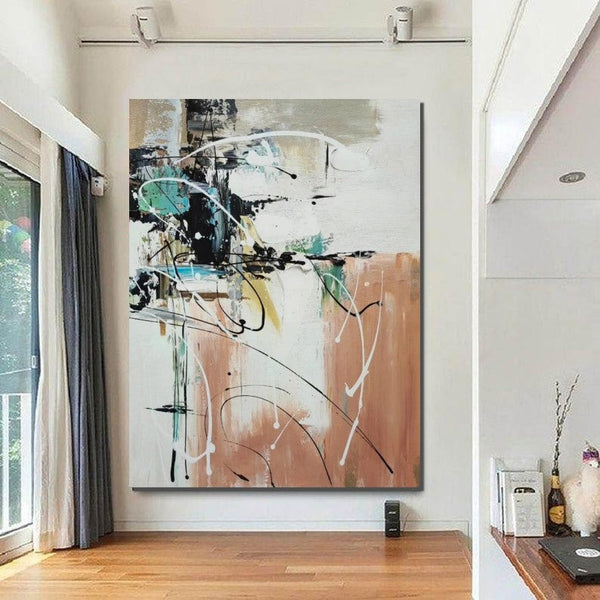 Living Room Wall Art Painting, Extra Large Acrylic Painting, Simple Modern Art, Modern Contemporary Abstract Artwork-HomePaintingDecor