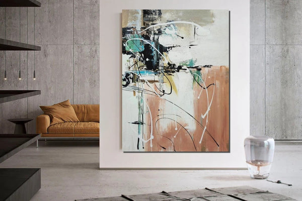 Living Room Wall Art Painting, Extra Large Acrylic Painting, Simple Modern Art, Modern Contemporary Abstract Artwork-HomePaintingDecor