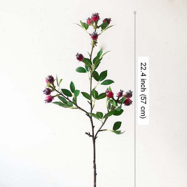 Simple Artificial Flowers for Living Room, Blueberry Fruit Branch, Flower Arrangement Ideas for Home Decoration, Spring Artificial Floral for Bedroom-HomePaintingDecor