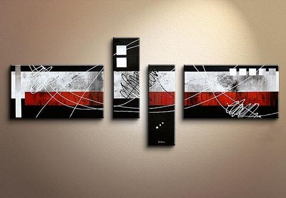 Modern Canvas Art Paintings, Large Abstract Painting for Living Room, Oil Painting on Canvas, Black and Red Canvas Painting, Modern Painting for Sale-HomePaintingDecor