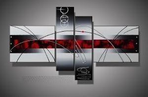 Huge Abstract Wall Art, Large Canvas Wall Paintings, Abstract Painting for Bedroom, 4 Piece Canvas Art, Contemporary Wall Art Paintings-HomePaintingDecor