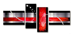 Abstract Wall Art Paintings, Huge Wall Art, Extra Large Painting for Living Room, Black and Red Wall Art, Art on Canvas, Buy Art Online-HomePaintingDecor