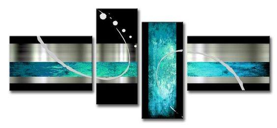 Abstract Painting on Canvas, Extra Large Painting, Simple Abstract Art, Black and Blue Paintings, Living Room Wall Art Ideas, Large Modern Paintings-HomePaintingDecor