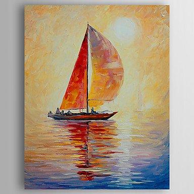 Canvas Painting, Sail Boat Painting, Kitchen Art Decor, Abstract Art, Canvas Wall Art, Art on Canvas-HomePaintingDecor