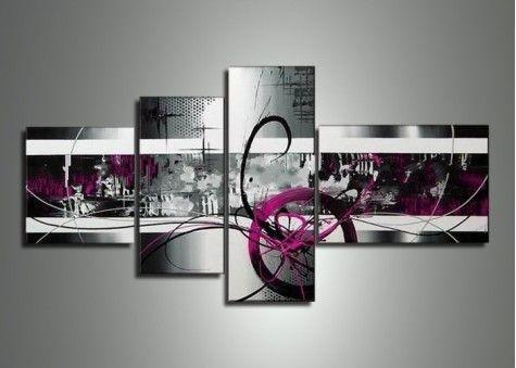 Extra Large Painting, Abstract Art, Living Room Wall Art, 4 Panel Modern Art, Contemporary Art-HomePaintingDecor