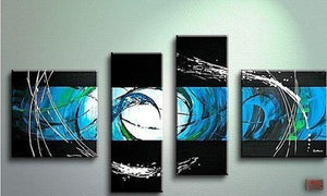 Modern Art, Living Room Wall Decor, 4 Piece Canvas Painting, Abstract Wall Art, Extra Large Art, Art on Canvas-HomePaintingDecor