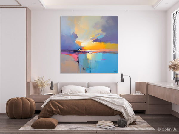 Original Modern Wall Art Painting, Abstract Landscape Paintings, Canvas Painting for Living Room, Oversized Contemporary Abstract Artwork-HomePaintingDecor