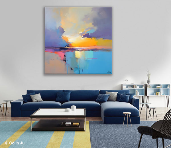 Original Modern Wall Art Painting, Abstract Landscape Paintings, Canvas Painting for Living Room, Oversized Contemporary Abstract Artwork-HomePaintingDecor
