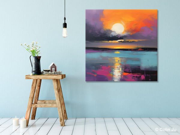 Abstract Landscape Artwork, Landscape Painting on Canvas, Hand Painted Canvas Art, Contemporary Wall Art Paintings, Extra Large Original Art-HomePaintingDecor