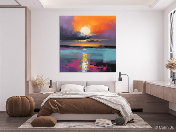 Abstract Landscape Artwork, Landscape Painting on Canvas, Hand Painted Canvas Art, Contemporary Wall Art Paintings, Extra Large Original Art-HomePaintingDecor