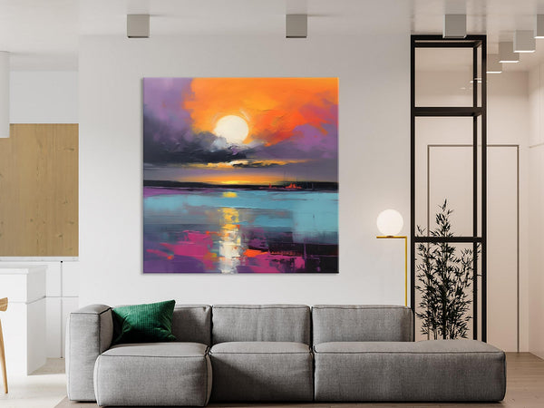 Abstract Landscape Artwork, Landscape Painting on Canvas, Hand Painted Canvas Art, Contemporary Wall Art Paintings, Extra Large Original Art-HomePaintingDecor