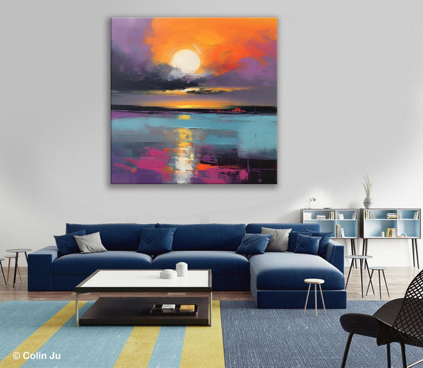 Abstract Landscape Artwork, Landscape Painting on Canvas, Hand Painted Canvas Art, Contemporary Wall Art Paintings, Extra Large Original Art-HomePaintingDecor