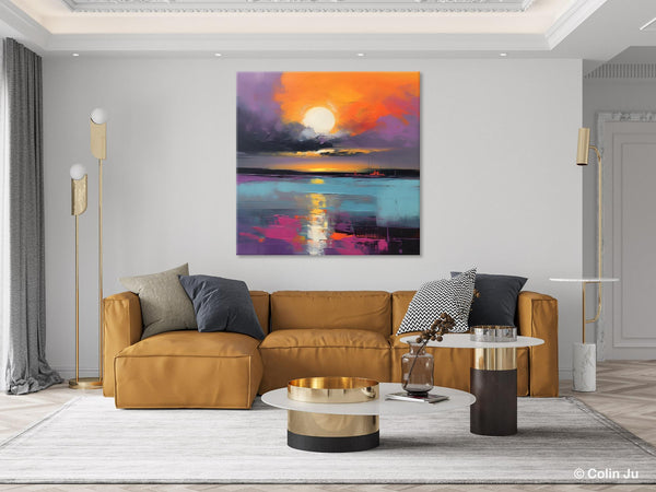 Abstract Landscape Artwork, Landscape Painting on Canvas, Hand Painted Canvas Art, Contemporary Wall Art Paintings, Extra Large Original Art-HomePaintingDecor