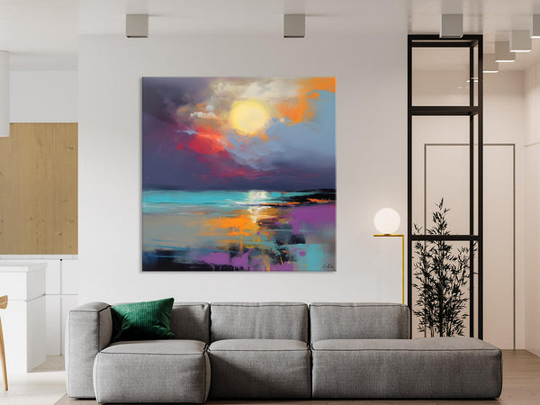 Abstract Landscape Paintings, Simple Wall Art Ideas, Original Landscape Abstract Painting, Large Landscape Canvas Paintings, Buy Art Online-HomePaintingDecor
