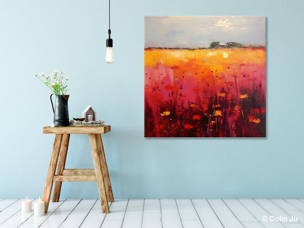 Contemporary Wall Art Paintings, Large Acrylic Paintings on Canvas, Abstract Landscape Paintings for Living Room, Landscape Canvas Art-HomePaintingDecor