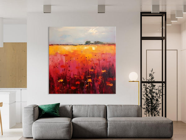 Contemporary Wall Art Paintings, Large Acrylic Paintings on Canvas, Abstract Landscape Paintings for Living Room, Landscape Canvas Art-HomePaintingDecor