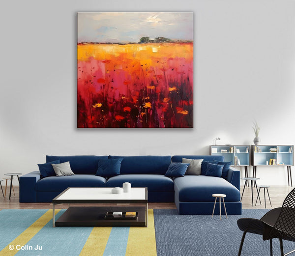 Contemporary Wall Art Paintings, Large Acrylic Paintings on Canvas, Abstract Landscape Paintings for Living Room, Landscape Canvas Art-HomePaintingDecor