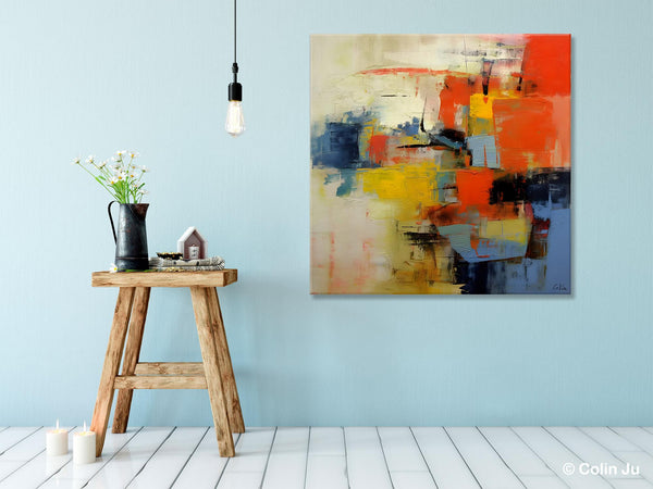 Abstract Wall Paintings, Contemporary Wall Art Paintings, Extra Large Paintings for Dining Room, Hand Painted Canvas Art, Original Artowrk-HomePaintingDecor