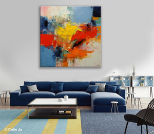 Abstract Canvas Art for Living Room, Extra Large Abstract Paintings for Dining Room, Original Modern Acrylic Art, Modern Canvas Paintings-HomePaintingDecor