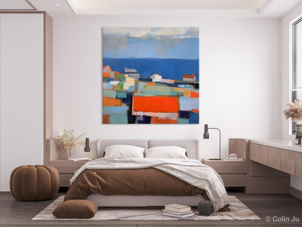 Large Art Painting for Living Room, Original Landscape Canvas Art, Oversized Landscape Wall Art Paintings, Contemporary Acrylic Painting on Canvas-HomePaintingDecor