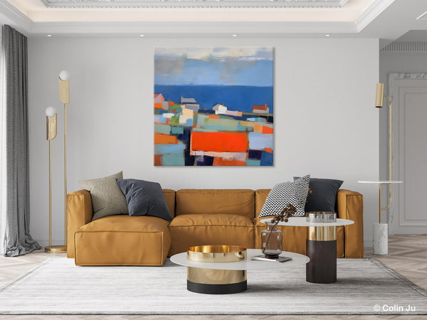 Large Art Painting for Living Room, Original Landscape Canvas Art, Oversized Landscape Wall Art Paintings, Contemporary Acrylic Painting on Canvas-HomePaintingDecor