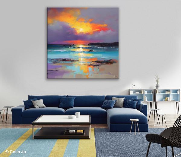 Abstract Landscape Painting for Living Room, Original Landscape Wall Art, Landscape Oil Paintings, Landscape Canvas Art, Hand Painted Canvas Art-HomePaintingDecor