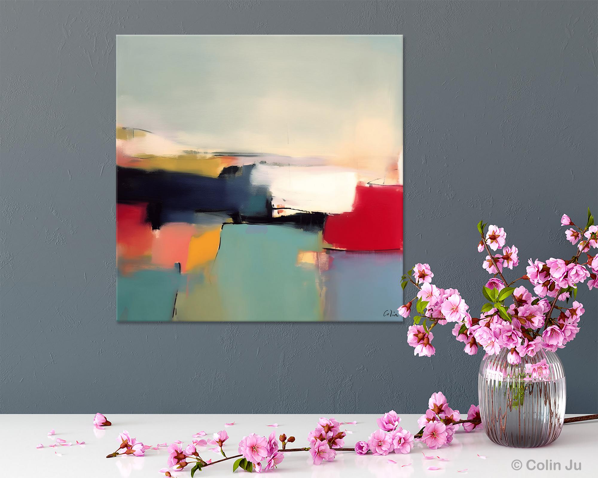 Simple Modern Wall Art, Extra Large Canvas Painting, Minimalist Abstract Decor, Handmade Contemporary Art