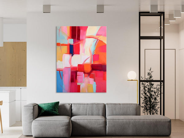 Hand Painted Wall Painting, Abstract Acrylic Painting for Bedroom, Original Modern Abstract Art, Extra Large Painting Ideas for Bedroom-HomePaintingDecor