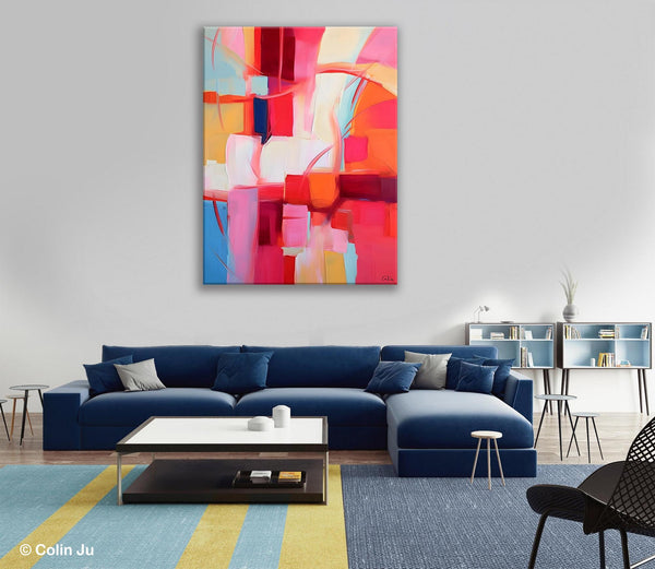 Hand Painted Wall Painting, Abstract Acrylic Painting for Bedroom, Original Modern Abstract Art, Extra Large Painting Ideas for Bedroom-HomePaintingDecor