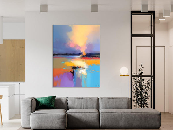 Canvas Painting for Bedroom, Landscape Canvas Painting, Abstract Landscape Painting, Original Landscape Art, Large Wall Art Paintings for Living Room-HomePaintingDecor