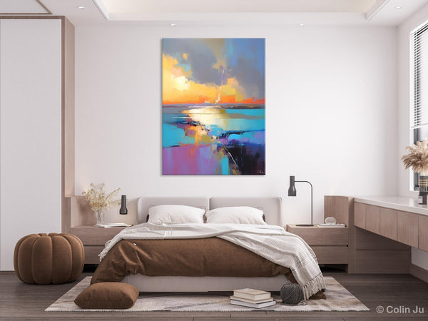 Original Modern Wall Art Painting, Canvas Painting for Living Room, Abstract Landscape Paintings, Oversized Contemporary Abstract Artwork-HomePaintingDecor