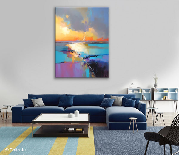 Original Modern Wall Art Painting, Canvas Painting for Living Room, Abstract Landscape Paintings, Oversized Contemporary Abstract Artwork-HomePaintingDecor