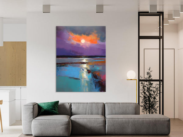 Extra Large Modern Wall Art, Landscape Canvas Paintings for Dining Room, Oil Painting on Canvas, Original Landscape Abstract Painting-HomePaintingDecor