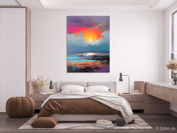 Original Hand Painted Oil Paintings, Canvas Paintings Behind Sofa, Contemporary Canvas Wall Art, Abstract Paintings for Bedroom, Buy Paintings Online-HomePaintingDecor