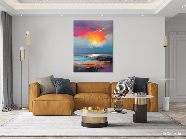 Original Hand Painted Oil Paintings, Canvas Paintings Behind Sofa, Contemporary Canvas Wall Art, Abstract Paintings for Bedroom, Buy Paintings Online-HomePaintingDecor