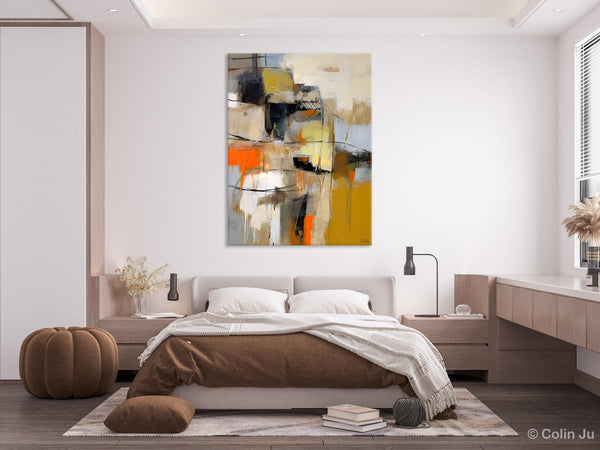 Acrylic Abstract Painting Behind Sofa, Large Painting on Canvas, Living Room Wall Art Paintings, Original Abstract Painting on Canvas-HomePaintingDecor