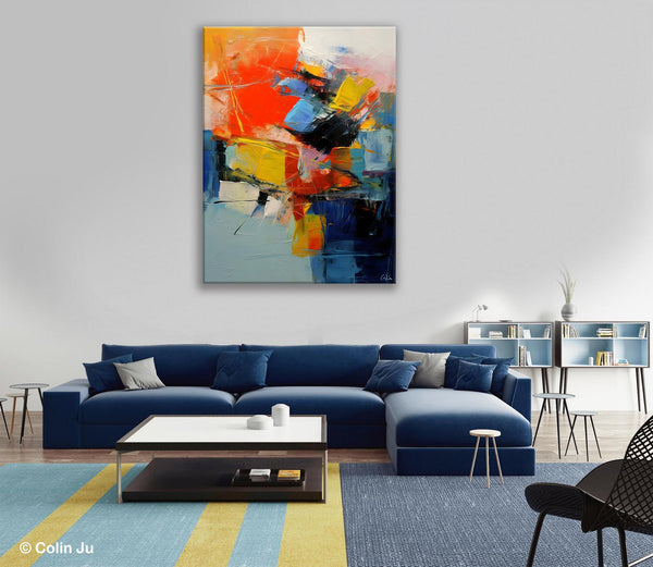 Large Canvas Art Ideas, Large Painting for Living Room, Original Contemporary Acrylic Art Painting, Buy Large Paintings Online, Simple Modern Art-HomePaintingDecor