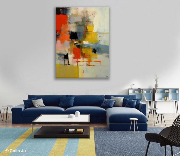 Bedroom Wall Art Ideas, Abstract Canvas Painting, Acrylic Canvas Paintings for Dining Room, Simple Wall Art Ideas, Original Contemporary Paintings-HomePaintingDecor