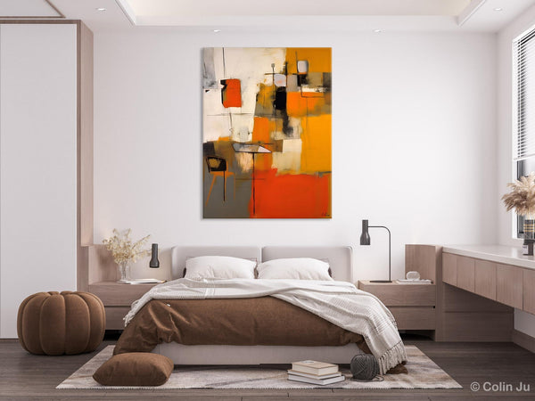 Modern Paintings Behind Sofa, Acrylic Paintings on Canvas, Abstract Painting for Living Room, Original Contemporary Canvas Wall Art-HomePaintingDecor