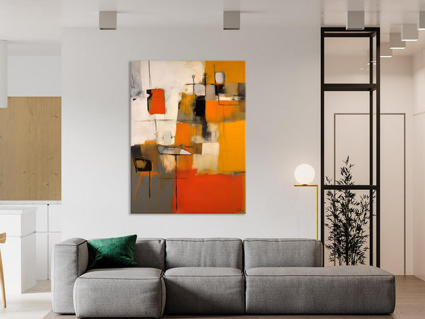 Modern Paintings Behind Sofa, Acrylic Paintings on Canvas, Abstract Painting for Living Room, Original Contemporary Canvas Wall Art-HomePaintingDecor