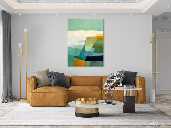 Dining Room Wall Art Ideas, Abstract Modern Painting, Acrylic Canvas Paintings, Original Geometric Canvas Art, Contemporary Art Painting-HomePaintingDecor