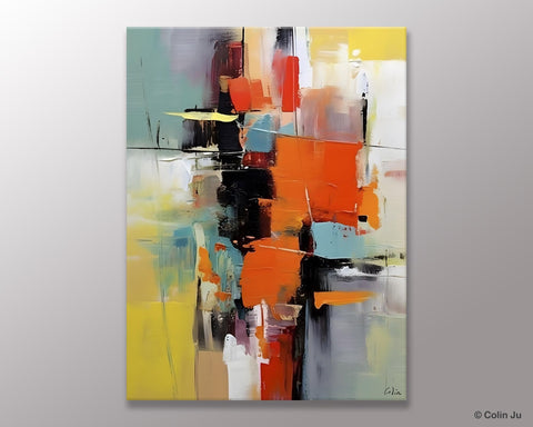Abstract Canvas Painting, Modern Paintings for Living Room, Huge Painting for Sale, Original Hand Painted Wall Art-HomePaintingDecor