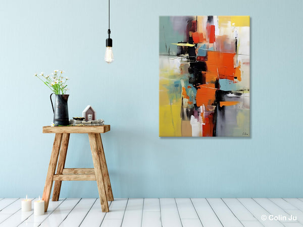 Abstract Canvas Painting, Modern Paintings for Living Room, Huge Painting for Sale, Original Hand Painted Wall Art-HomePaintingDecor