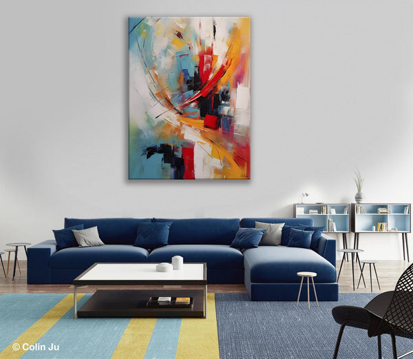 Simple Modern Art, Extra Large Wall Art Paintings, Original Abstract Painting, Acrylic Painting on Canvas, Large Paintings for Living Room-HomePaintingDecor