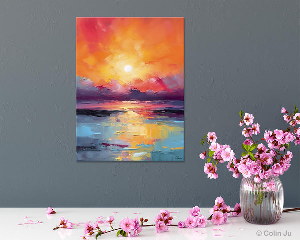 Abstract Landscape Painting, Canvas Painting for Dining Room, Landscape Canvas Painting, Original Landscape Art, Large Wall Art Paintings for Living Room-HomePaintingDecor
