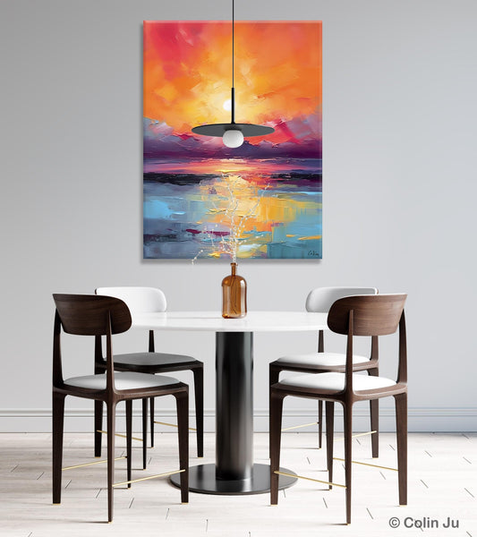 Abstract Landscape Painting, Canvas Painting for Dining Room, Landscape Canvas Painting, Original Landscape Art, Large Wall Art Paintings for Living Room-HomePaintingDecor